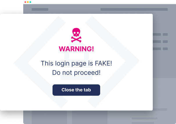 This login page is FAKE! Do not proceed!